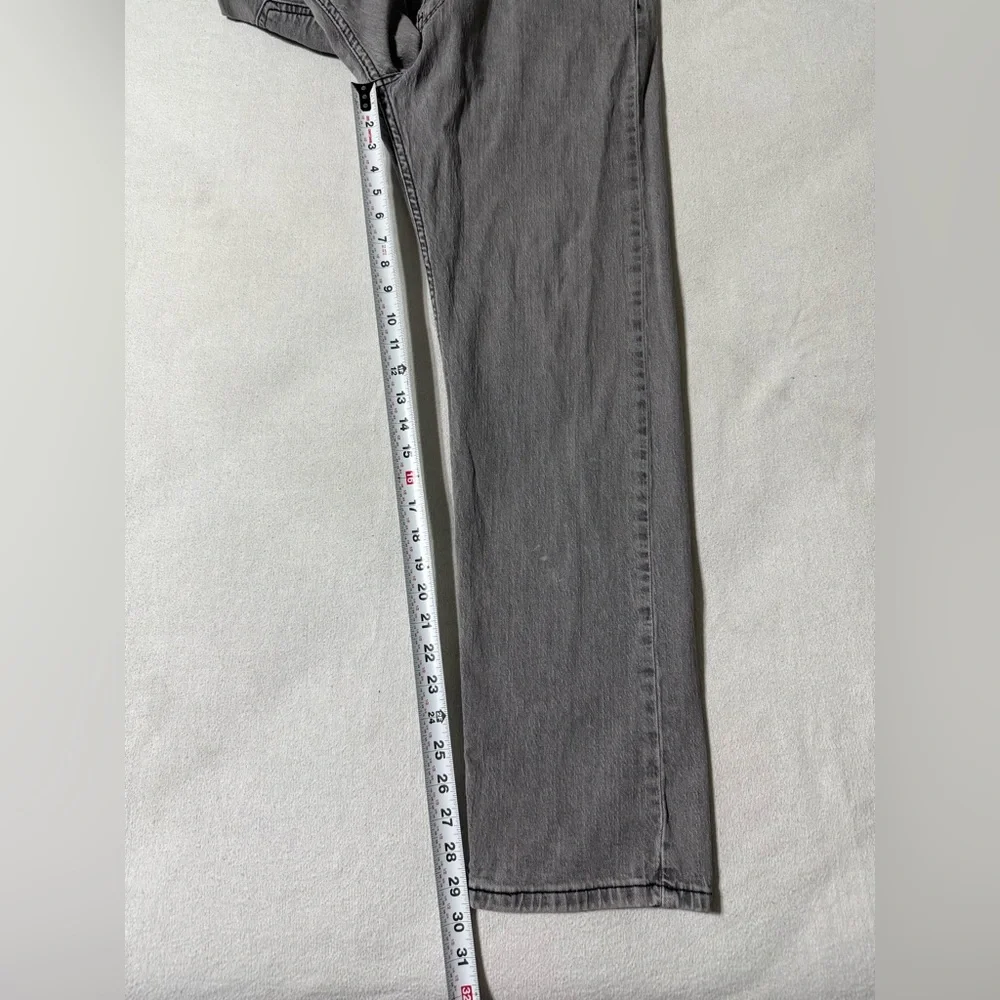 Levis 505 Jeans Mens 33x29 Gray‎ Regular Straight Mid Rise Denim